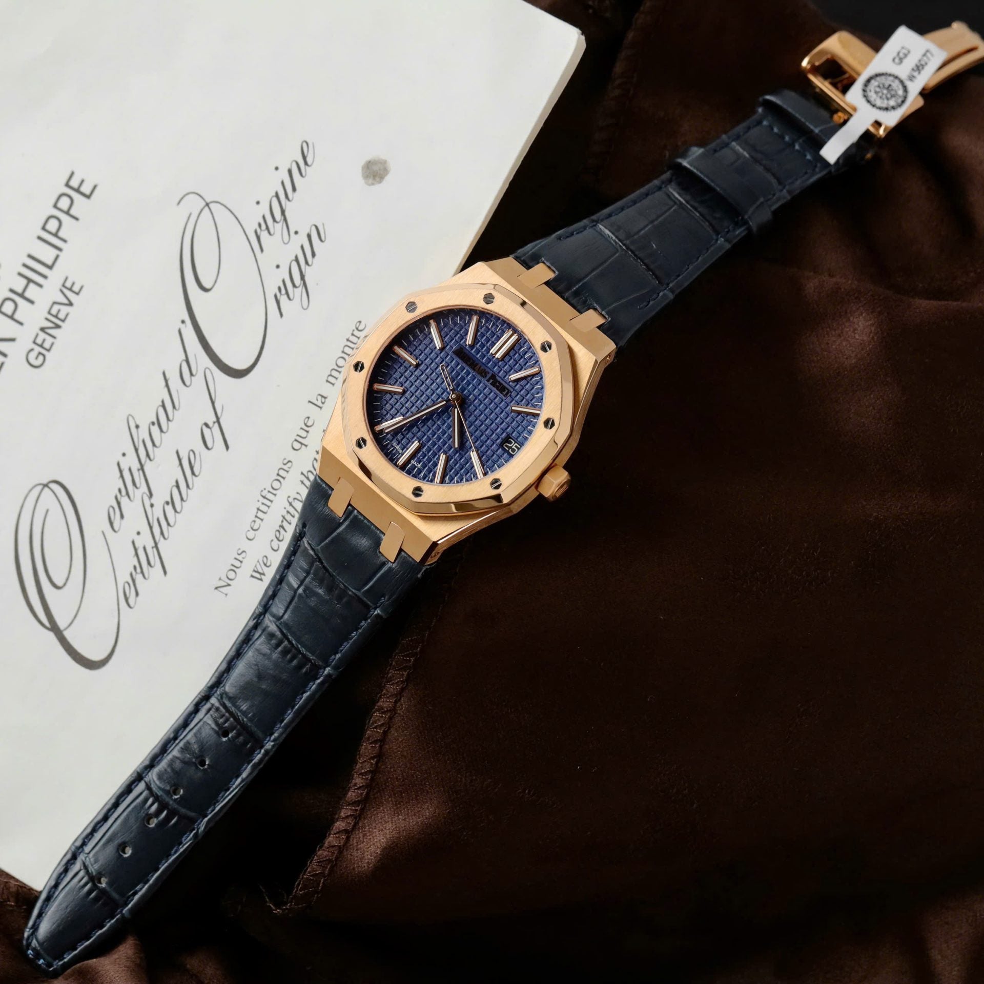 AP - Royal Oak 50th Anniversary Dial Blue 18K Gold Wrapped 41mm with Box