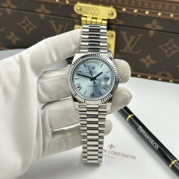 RLX Day Date Ice Blue Dial Calibre 3255 Movement 40mm with Box