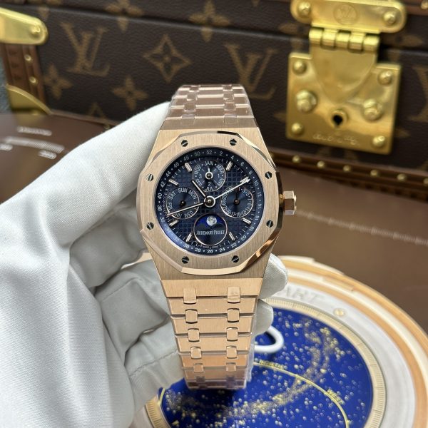 AP - Royal Oak Perpetual Calendar 26574OR Blue Dial Grande Tapisserie Pattern 41mm with Box