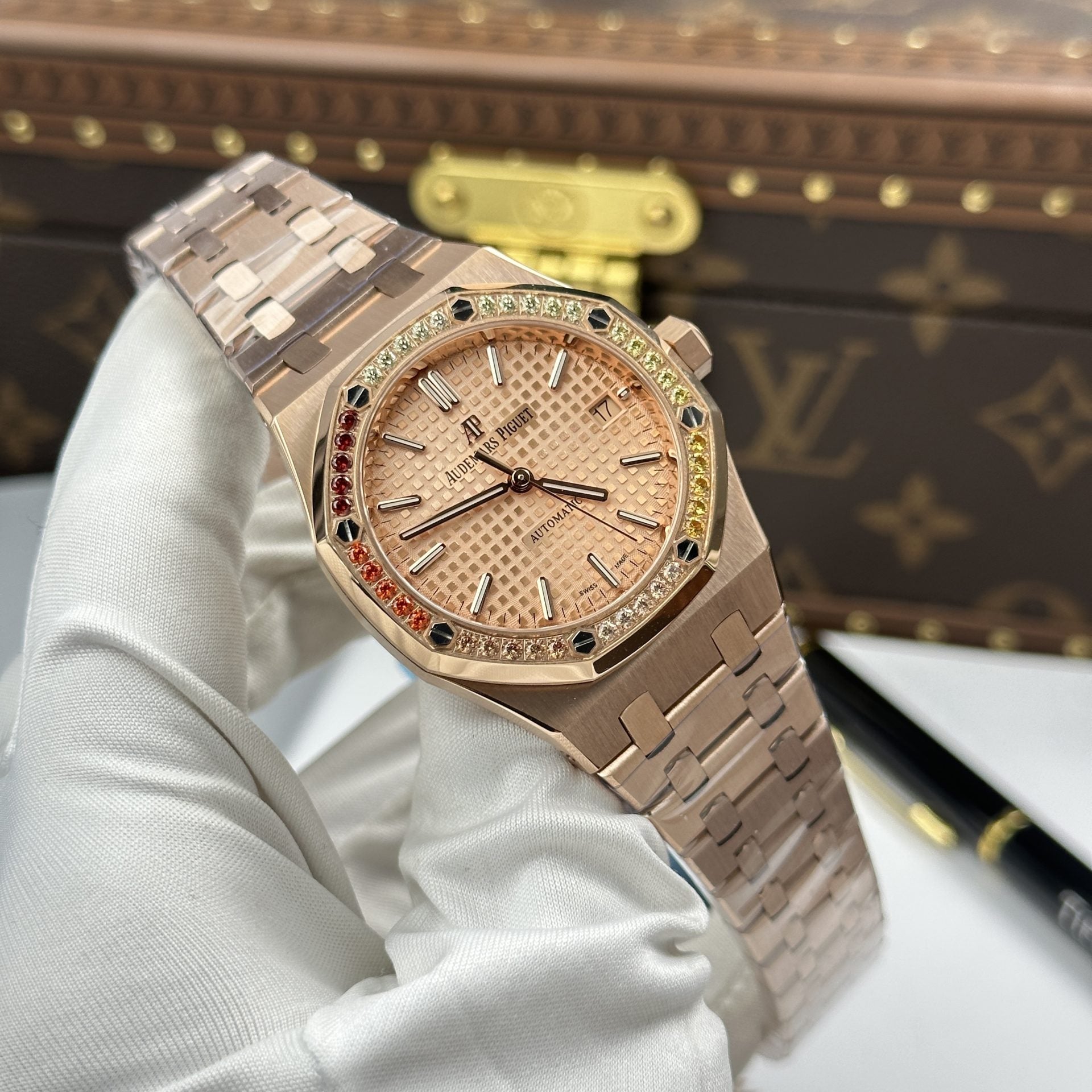 AP - Oak 15451OR Rose Gold Automatic Movement 37mm with Box