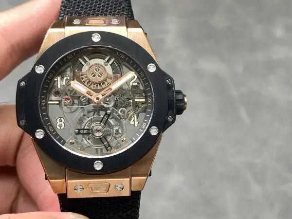Hublot Big Bang Tourbillon Skeleton Dial Fabric Strap 45mm with Box