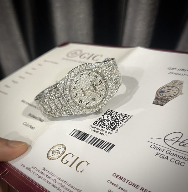 AP - Royal Oak 15510ST White Arabic Dial 41mm with Box