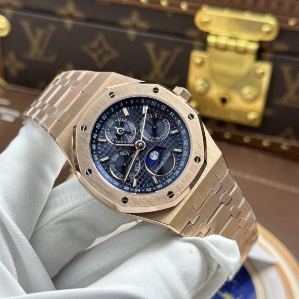AP - Royal Oak Perpetual Calendar 26574OR Blue Dial Grande Tapisserie Pattern 41mm with Box
