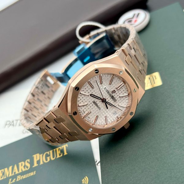 AP - Royal Oak 15450 White Dial Rose Gold 37mm with Box
