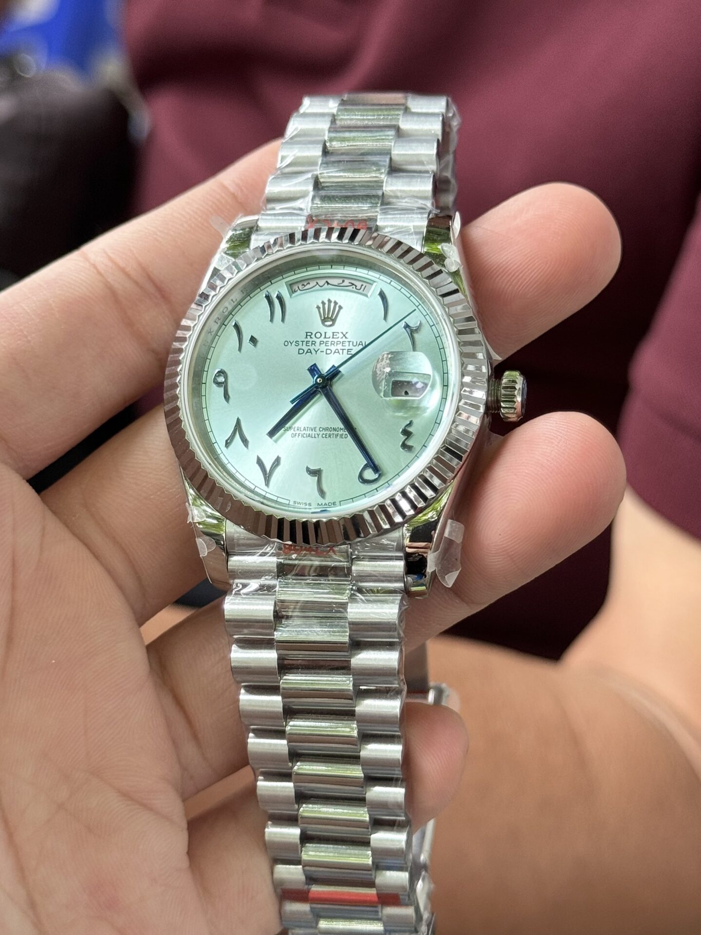 RLX Day Date Green Dial Arabic Numbers 40mm with Box