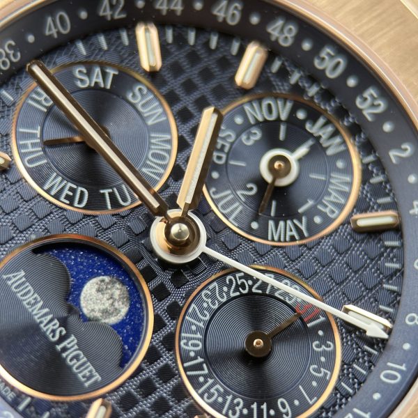 AP - Royal Oak Perpetual Calendar 26574OR Blue Dial Grande Tapisserie Pattern 41mm with Box