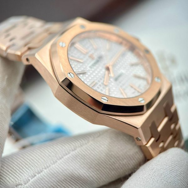 AP - Royal Oak 15450 White Dial Rose Gold 37mm with Box