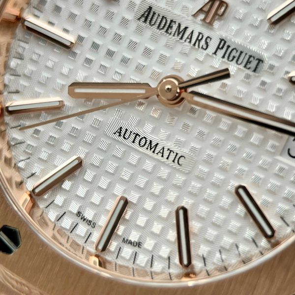 AP - Royal Oak 15450 White Dial Rose Gold 37mm with Box