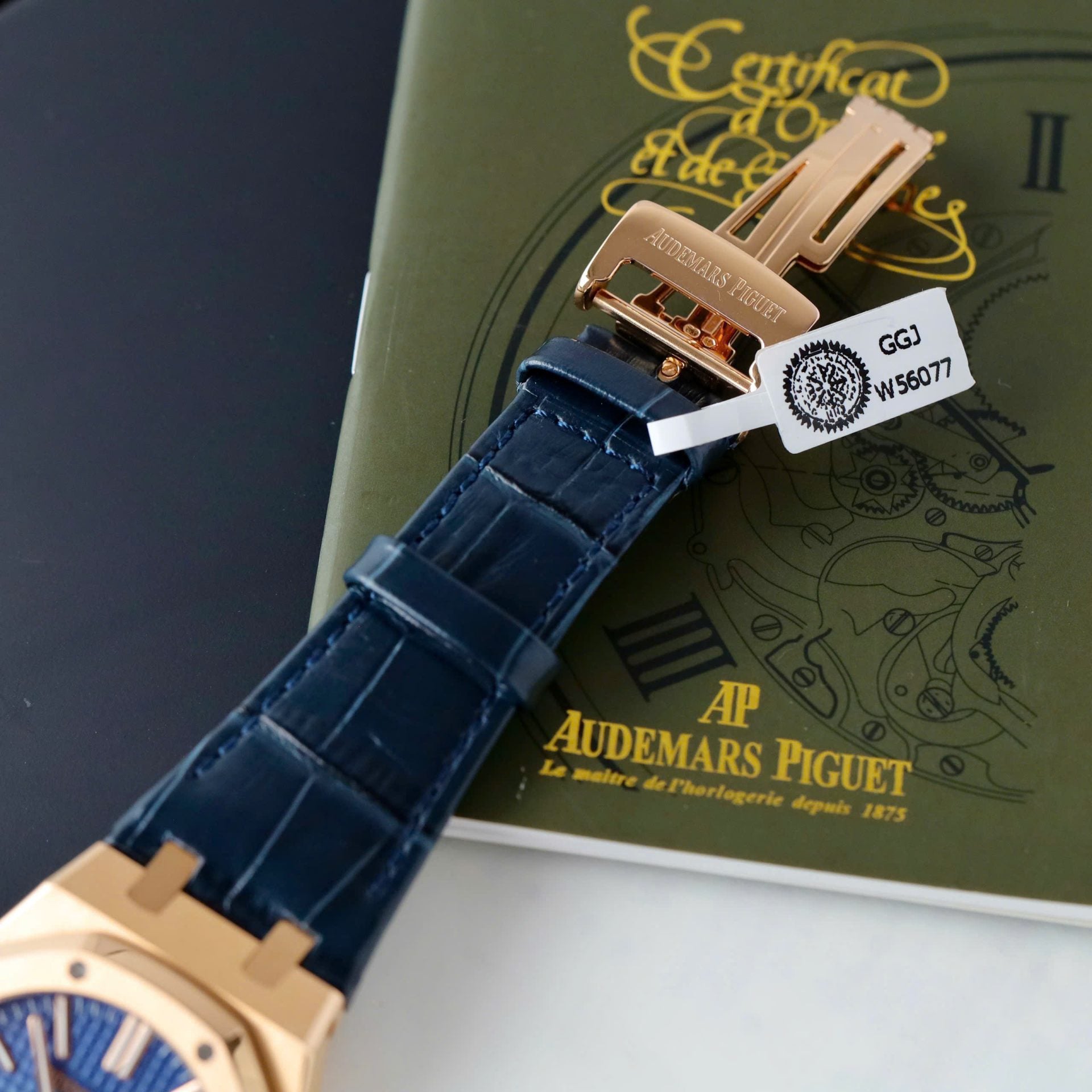 AP - Royal Oak 50th Anniversary Dial Blue 18K Gold Wrapped 41mm with Box