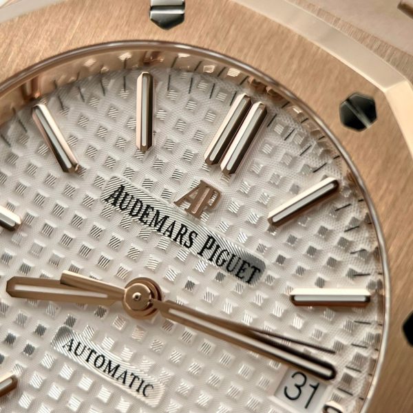 AP - Royal Oak 15450 White Dial Rose Gold 37mm with Box