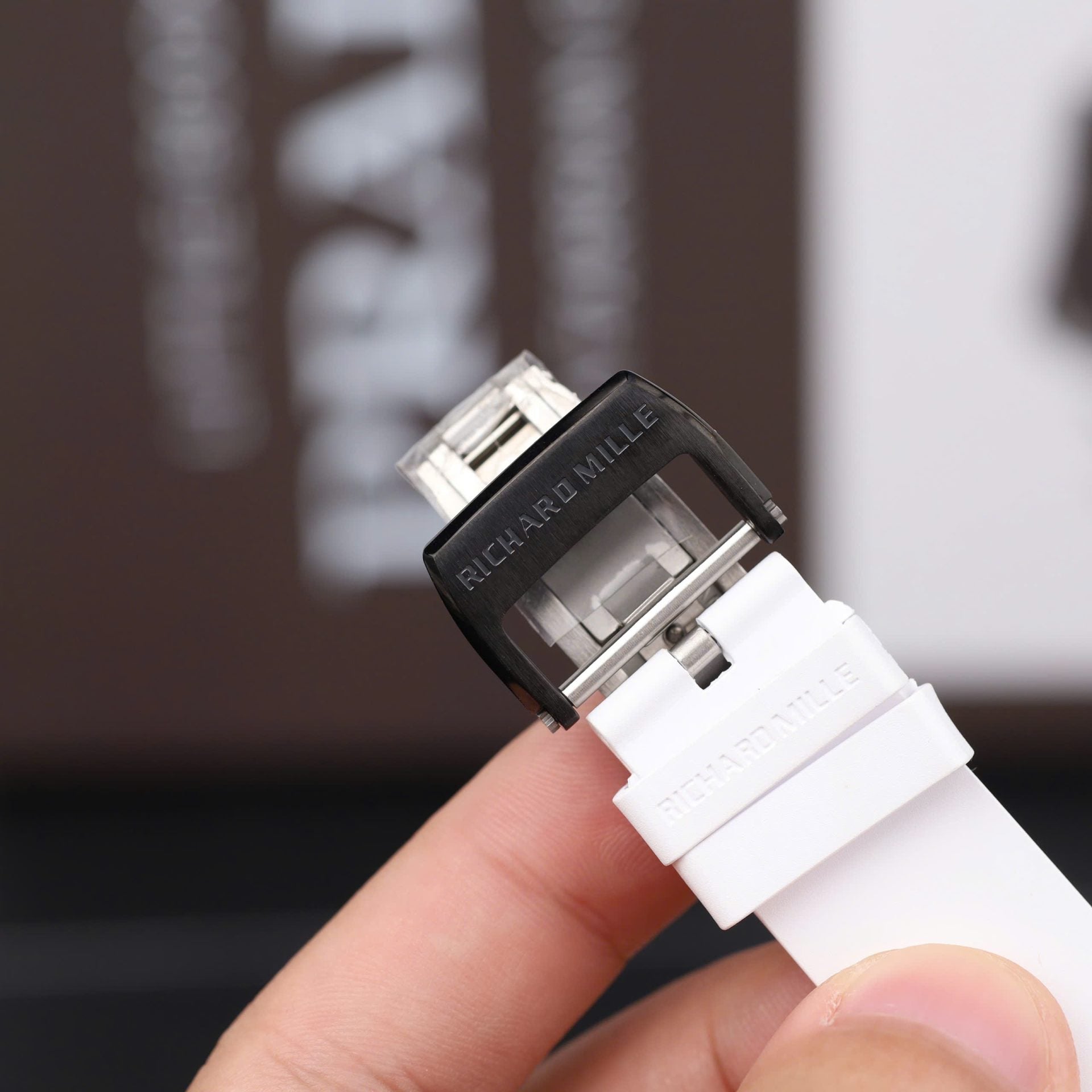 RM - 61-01 Ceramic Case Rubber Strap 50.2×42.7mm with Box