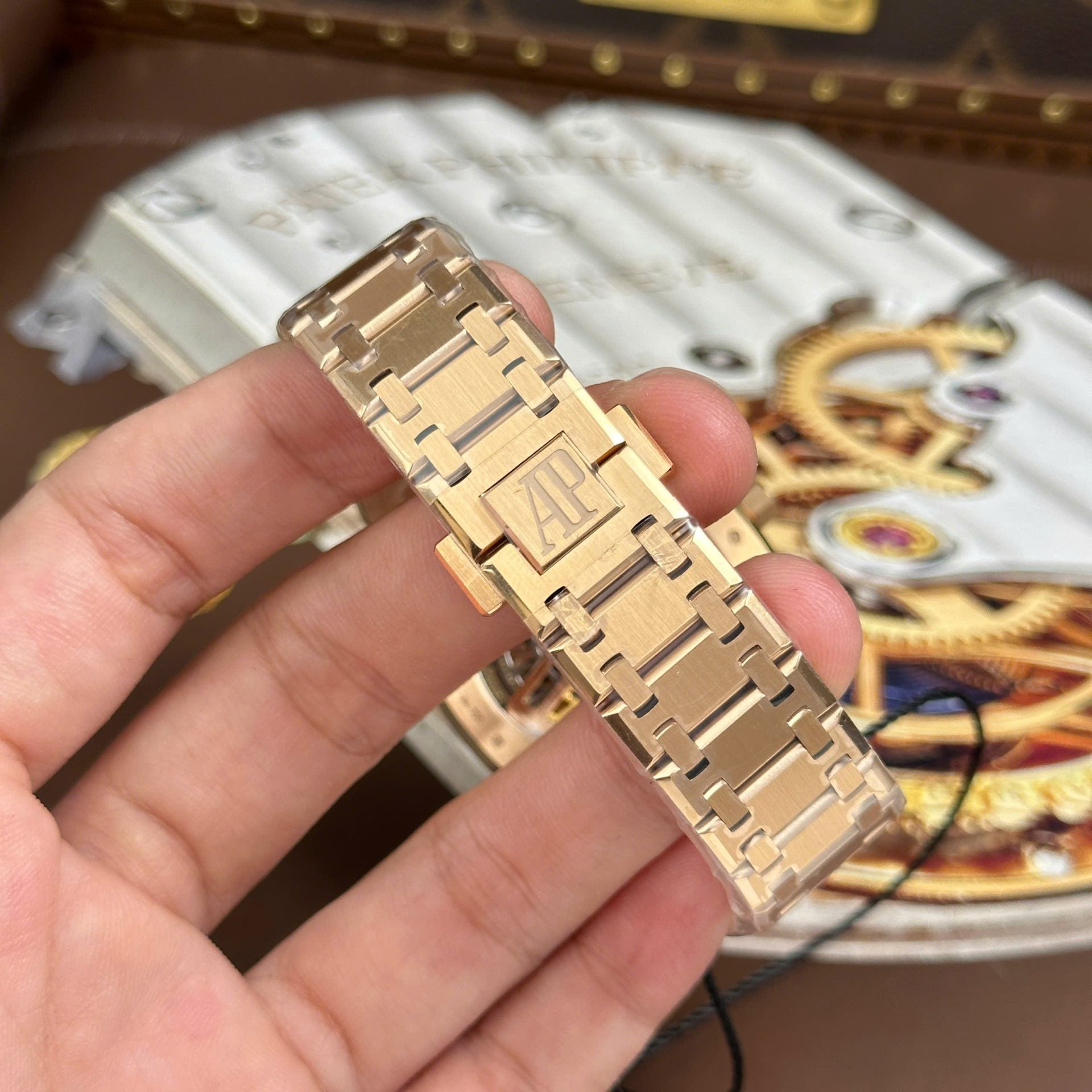 AP - Royal Oak Jumbo Extra-thin 16204 Skeleton Dial Rose Gold 39mm with Box